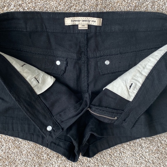 Forever 21 Black Denim Shorts - Picture 7 of 12